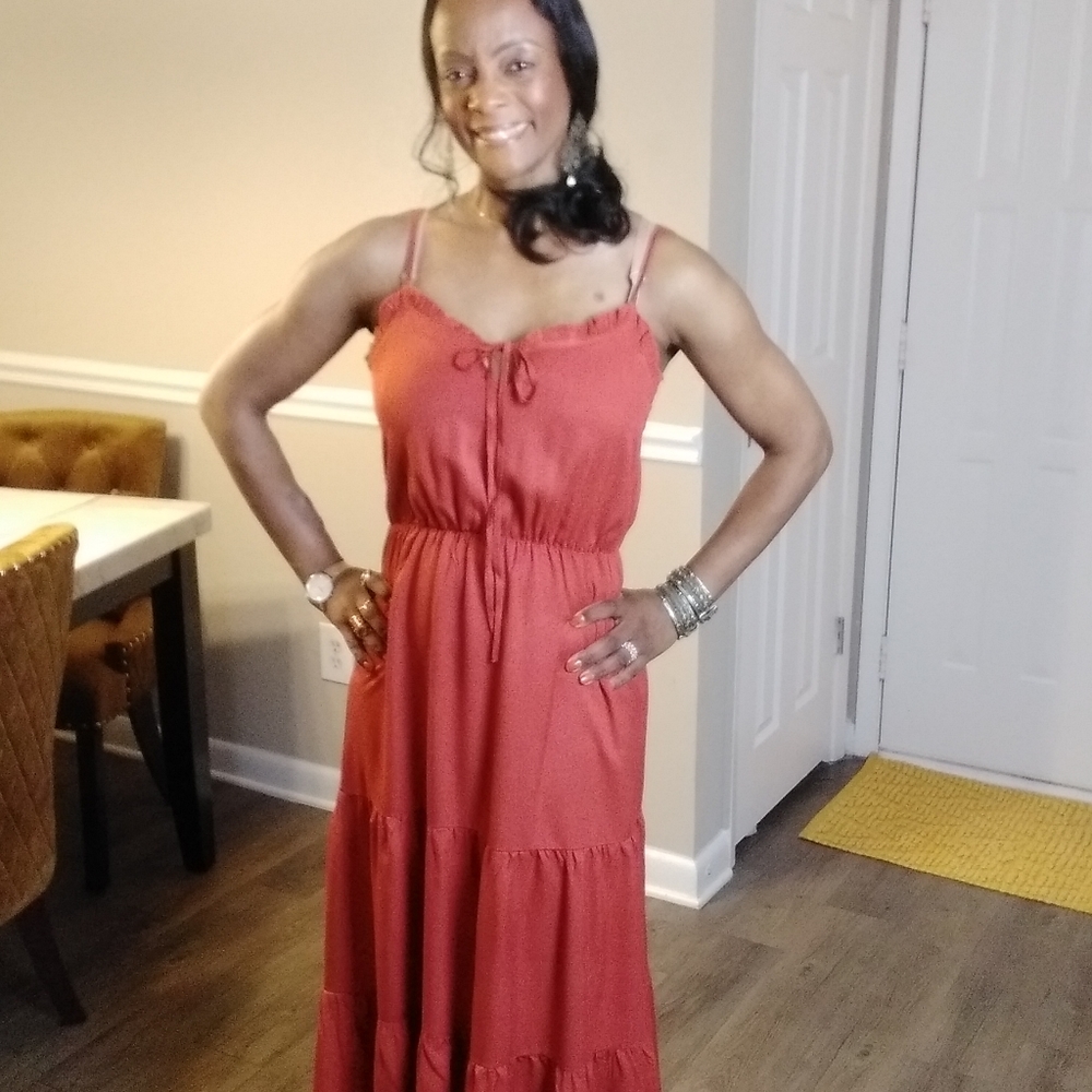 LDS Boho Gypsy Maxi Dress(Rust)